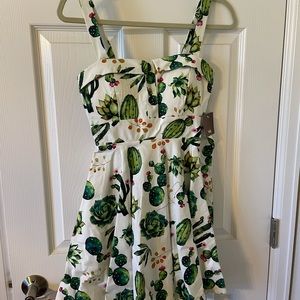 Cactus midi-dress